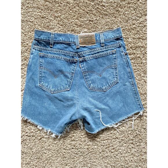 Levi's Vintage 540 Brown Tab Cutoff Denim Shorts 30 - Picture 1 of 5
